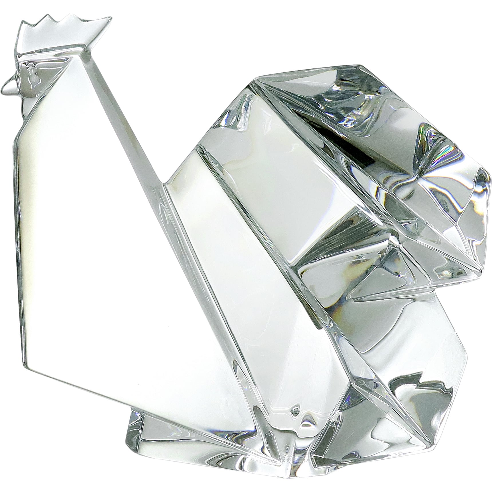 New BACCARAT バカラ 折り紙 オンドリ 1762749 クリスタルガラス オブジェ フィギュリン 置物 新品
