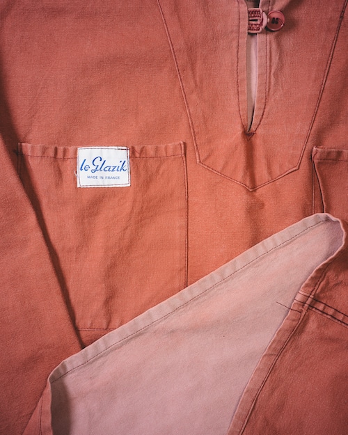 [1970s] "Le Glazik" Faded Cotton Fisherman Smock (Made in France)
