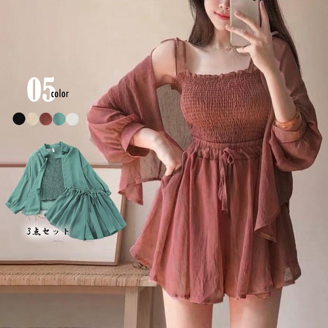 セットアップ レディース夏服 3点セット