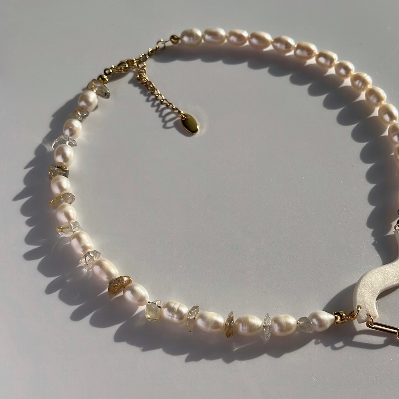 淡水パール ロングチェーンネックレス［GSN082］