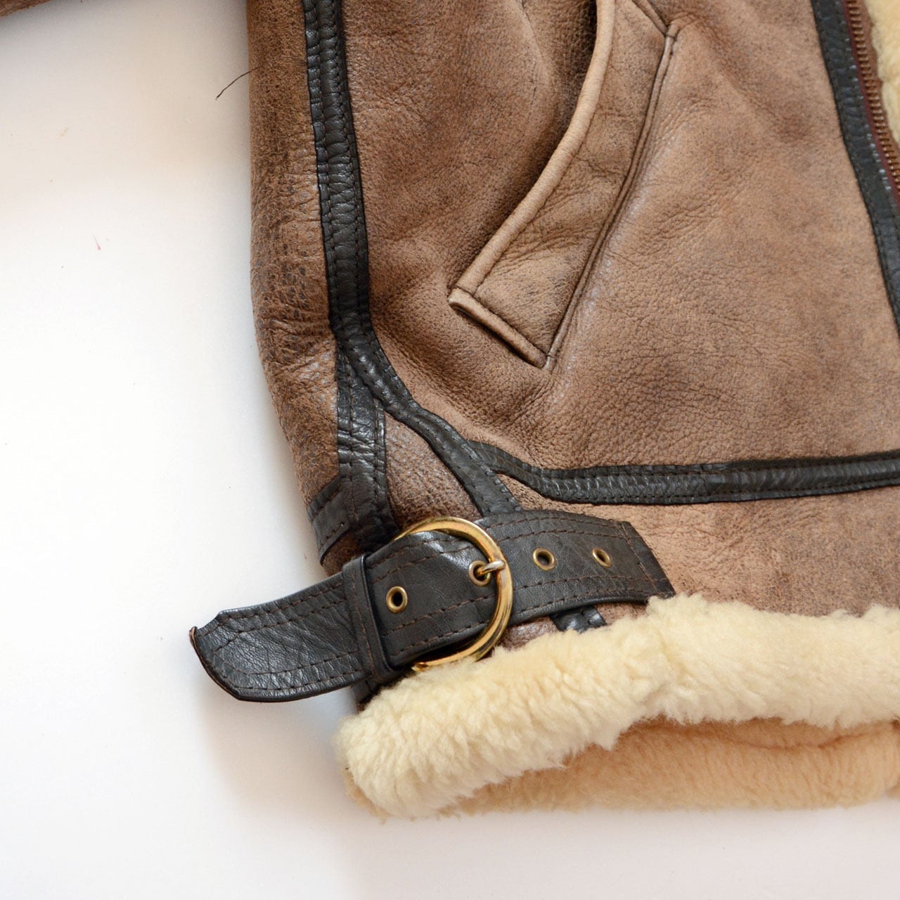 US SHEEPSKIN B-3 ムートン フライトジャケット 80s USA製 Lサイズ