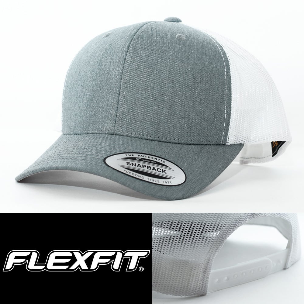 メッシュキャップ 帽子 Flexfit Retro Trucker 2-Tone グレー系 6606T