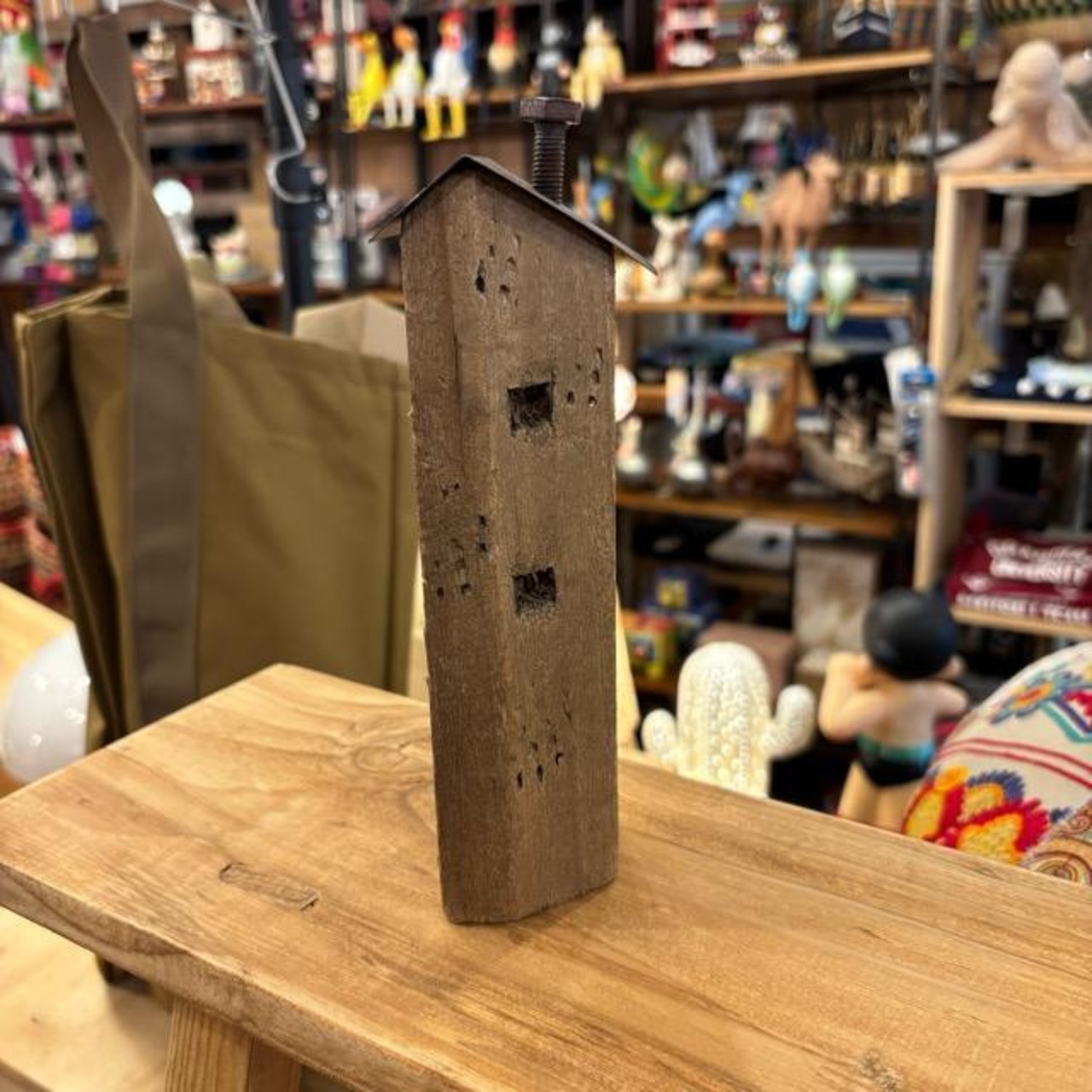 China Wood House Object 2Type 中国 ウッドハウスオブジェ 2種 置物 インテリア雑貨 ギフト 飾り