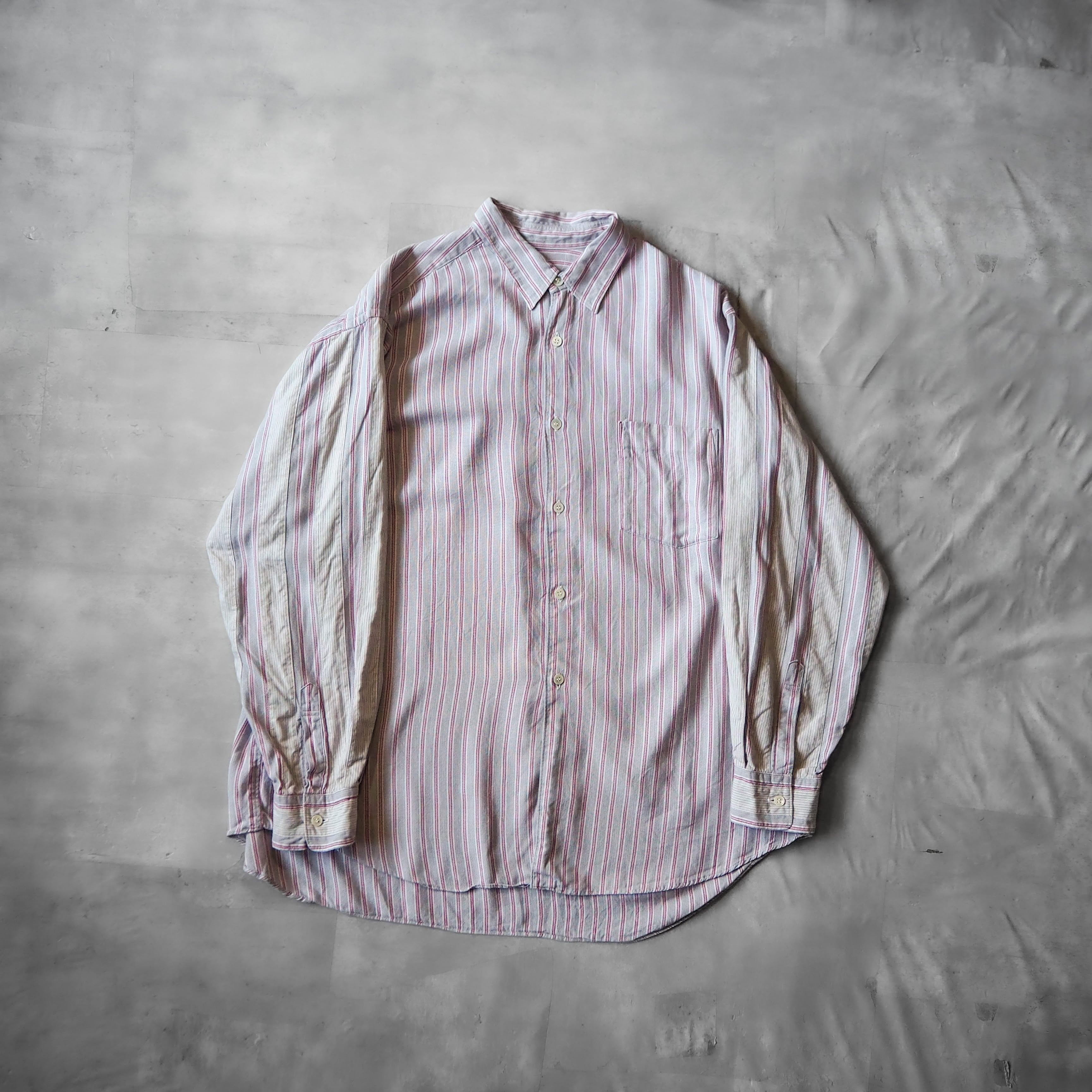 90s “comme des garçons homme” swithing stripe shirt