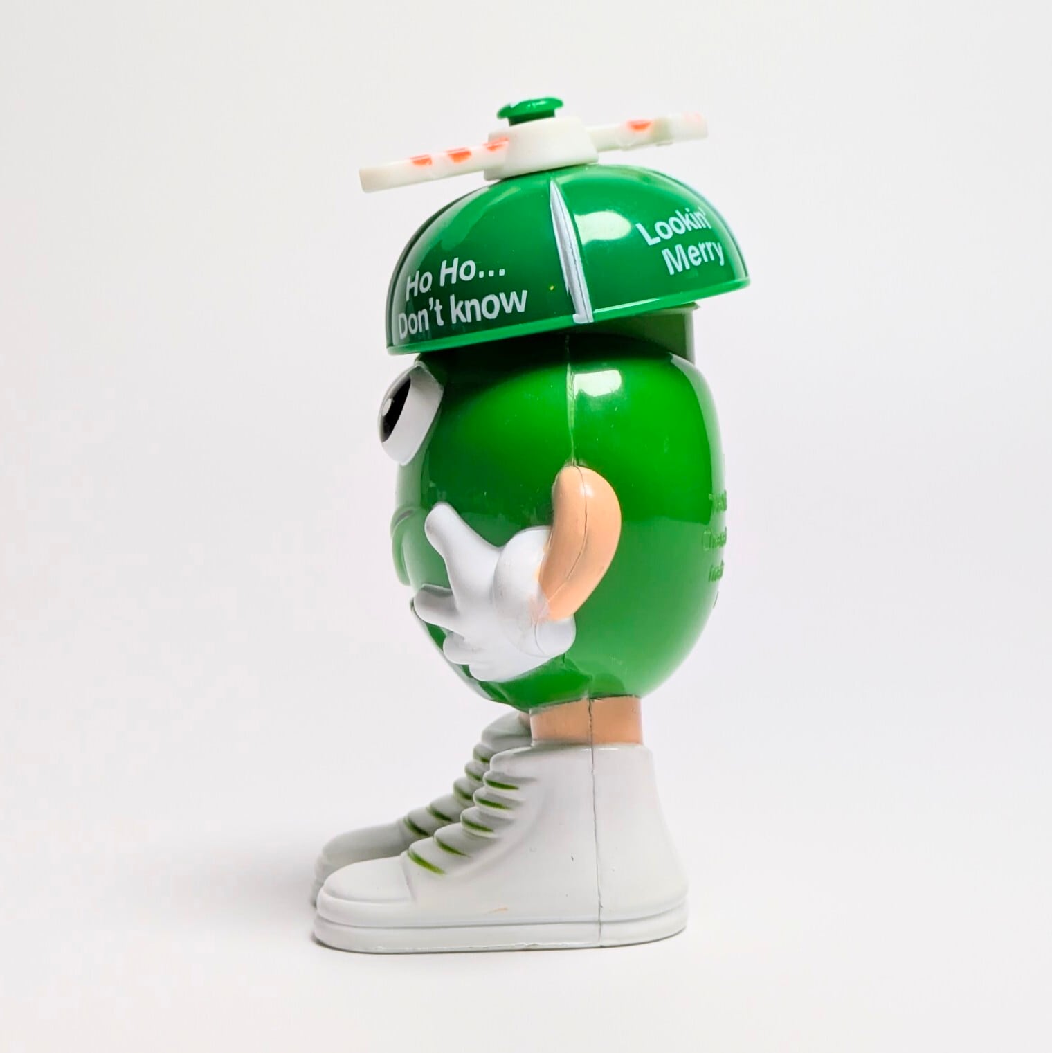 ☆VINTAGE JUNK☆【 m&m's ( エムアンドエムズ ) 】 Mini container / コンテイナー / グリーンハット / Holiday / ホリデー / クリスマス〚アメリカン雑貨 アメトイ〛