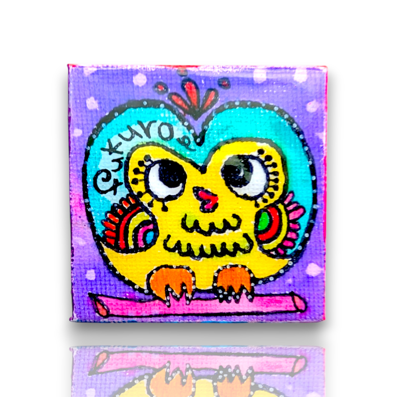 【pipi手書きミニキャンバス ミニイーゼル付き ♡不苦労♡】