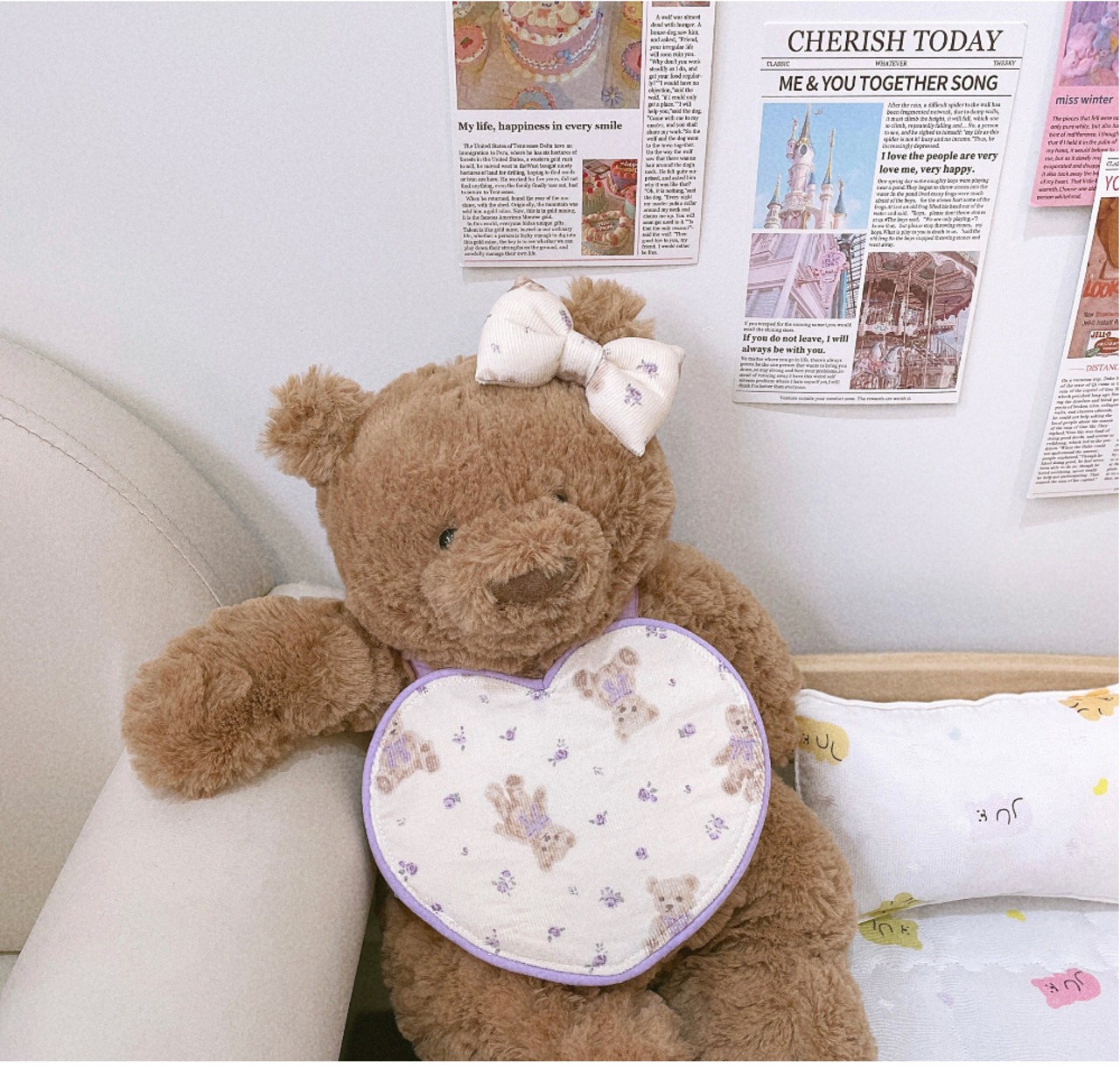 即納【prettydangdang】 teddy bear hairpin  (pink.puple)