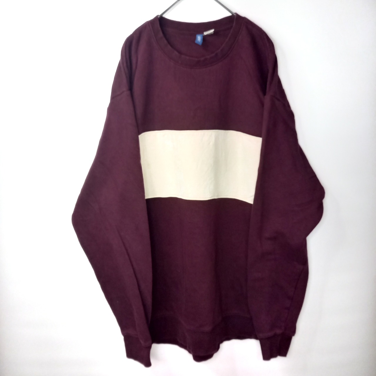 DIVIDED H&M　クルーネック　スウェット　トレーナー　太ボーダー　L