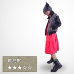 型紙 キッズティアードスウェットワンピース140サイズ Tiny Wardrobe MK-005-140D