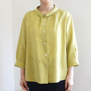 ＜SALE＞リネンのデザインシャツ