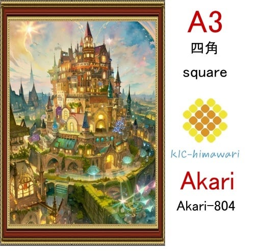 【国内製造】A3サイズ  四角ビーズ【akari-804】ダイヤモンドアート