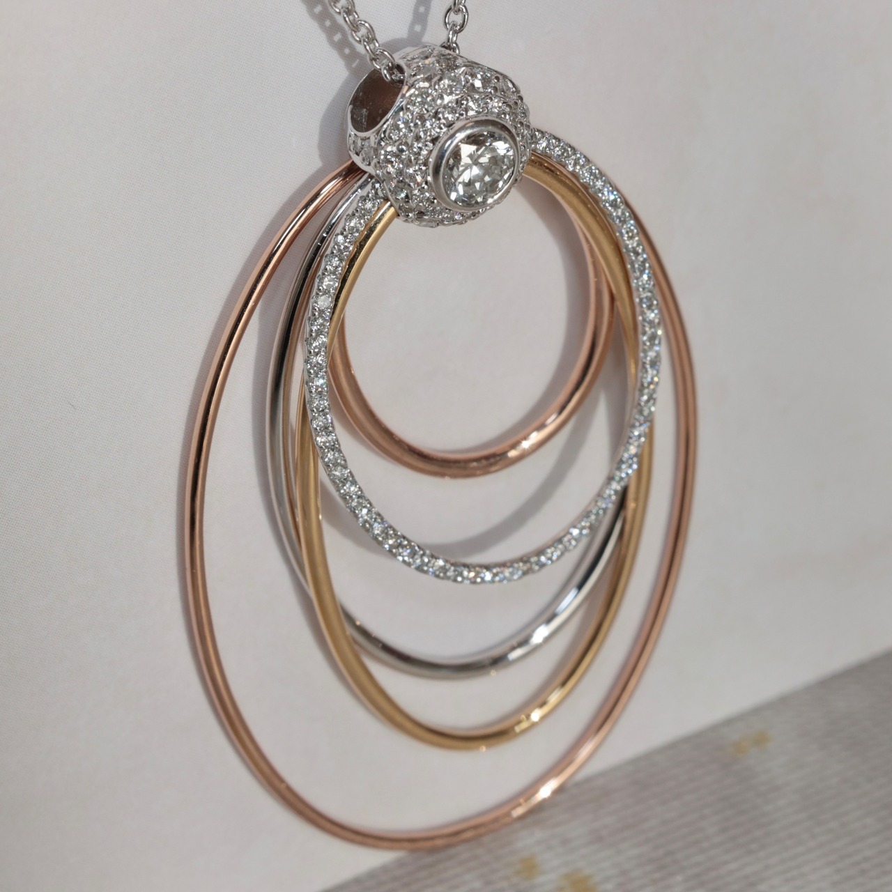 フォーエバーマーク K18YG ダイヤモンド ネックレス 0.27ct 0.09 K18 