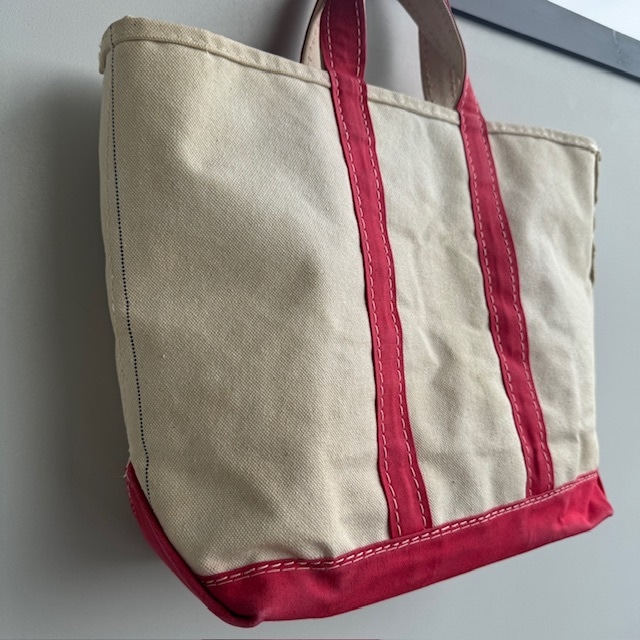 L.L.Bean トートバッグ ボートアンドトート 70s ローズレッド ギザタグ ミディアム コットンキャンバス ヴィンテージ 画像4