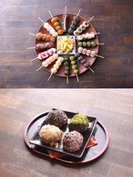 華やかお団子全種盛り（１５本）と発酵あんこのおはぎ　のセット