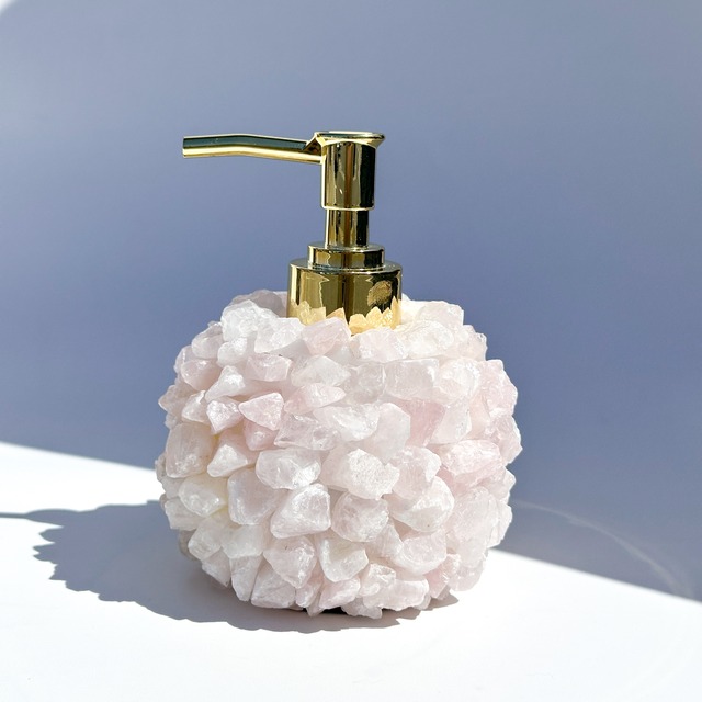 ローズクォーツディスペンサー02◇ Rose quartz Dispenser ◇天然石・鉱物・パワーストーン・インテリア