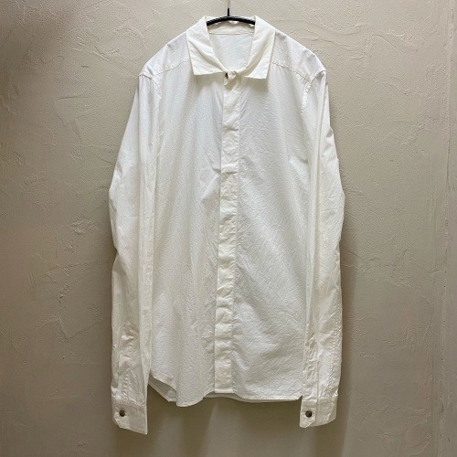 Rick Owens リック オウエンス 20AW PERFORMA OFFICE SHIRT CHARK WHITE size-46 比翼シャツ【代官山11】