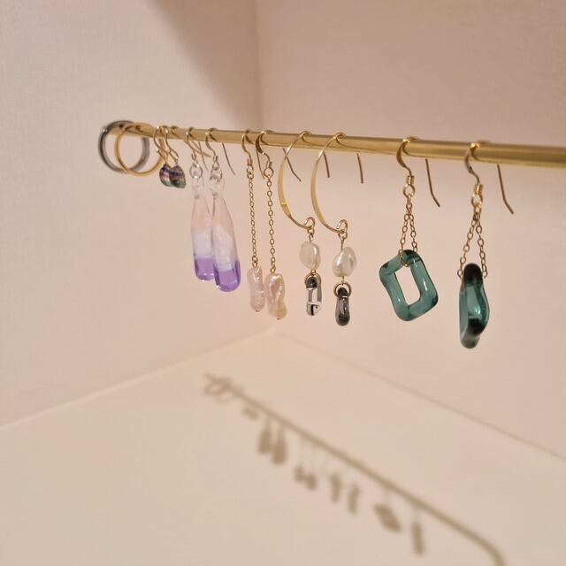 ピアス スタンド 真鍮 ケース 収納 ボックス トレイ アクセサリー
