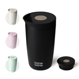 【在庫のみ】BOTTLE BOTTLE タンブラー 350ml ワンタッチ開閉 漏れ防止 真空断熱 サーモマグ コーヒー お茶用 保温保冷 ステンレス製 携帯マグ ボトル ブラック