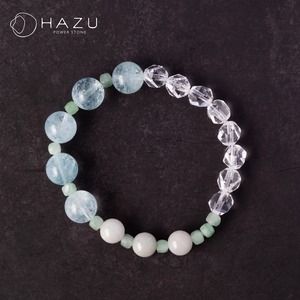 天然カラーの優しいアクアマリン［アクアマリン（非加熱）／翡翠／水晶］