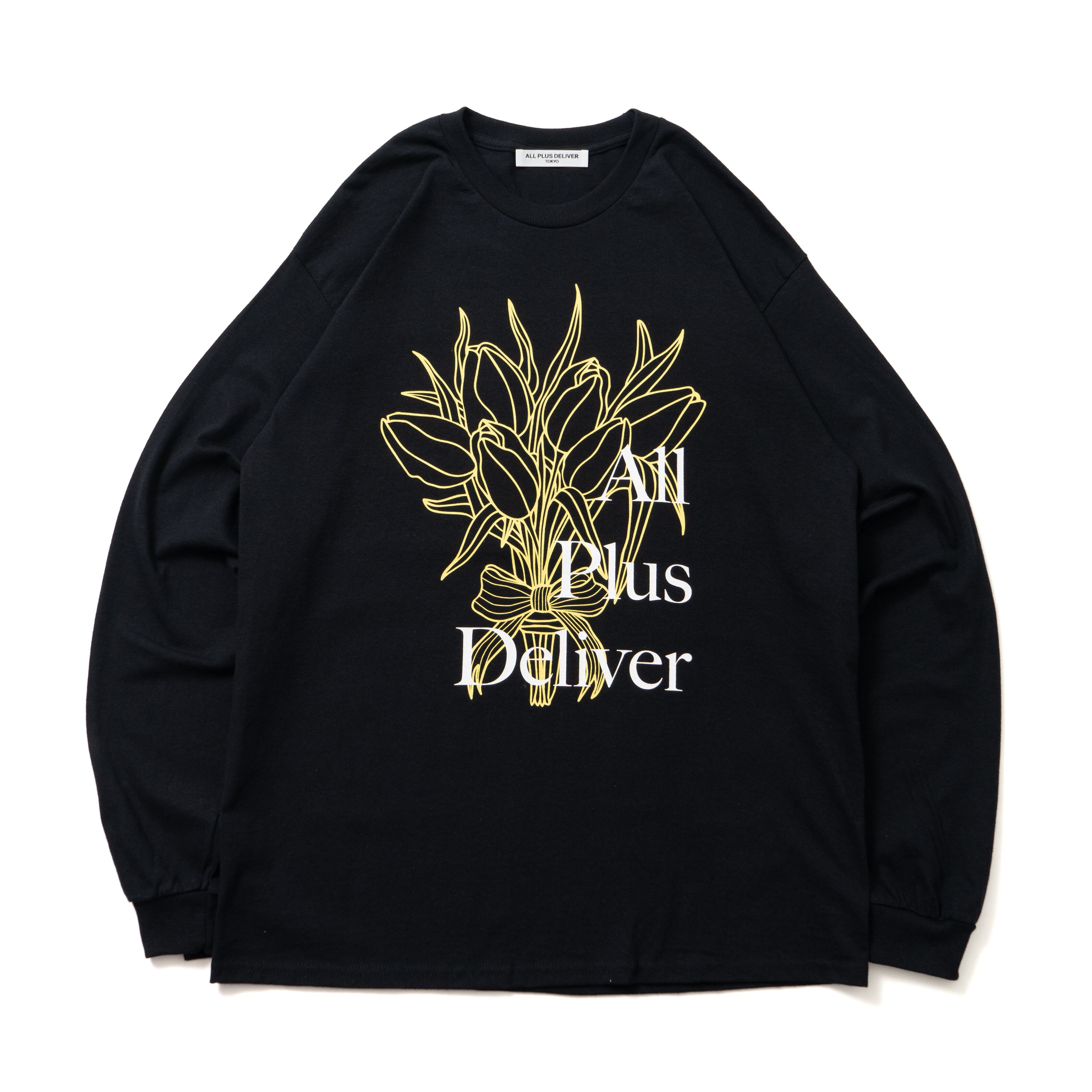 ALPSDR PRINT TULIP LS TEE / BLACK