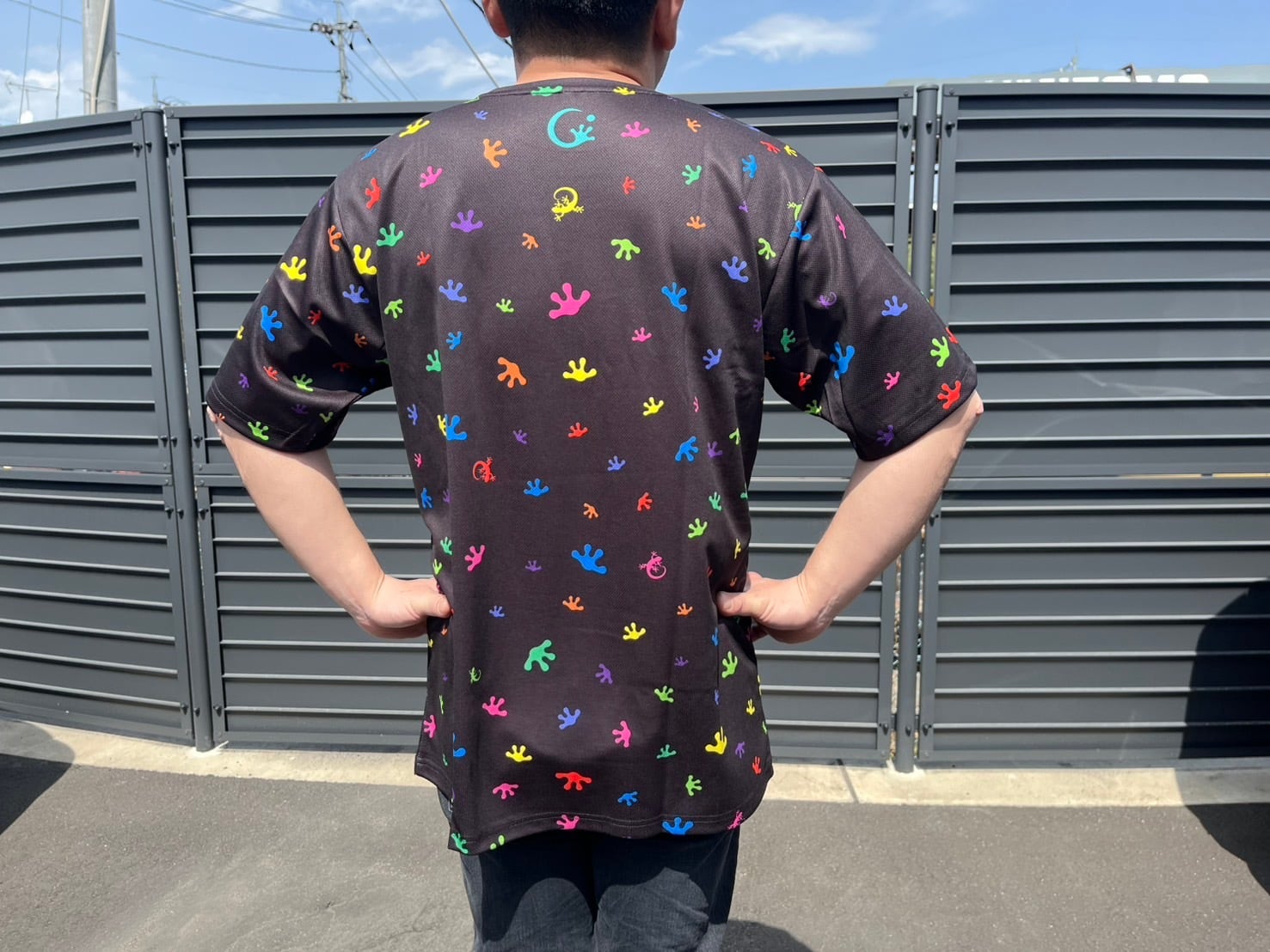 新作 数量限定 GeckoTシャツ カラフルブラック×ホワイト | 野球