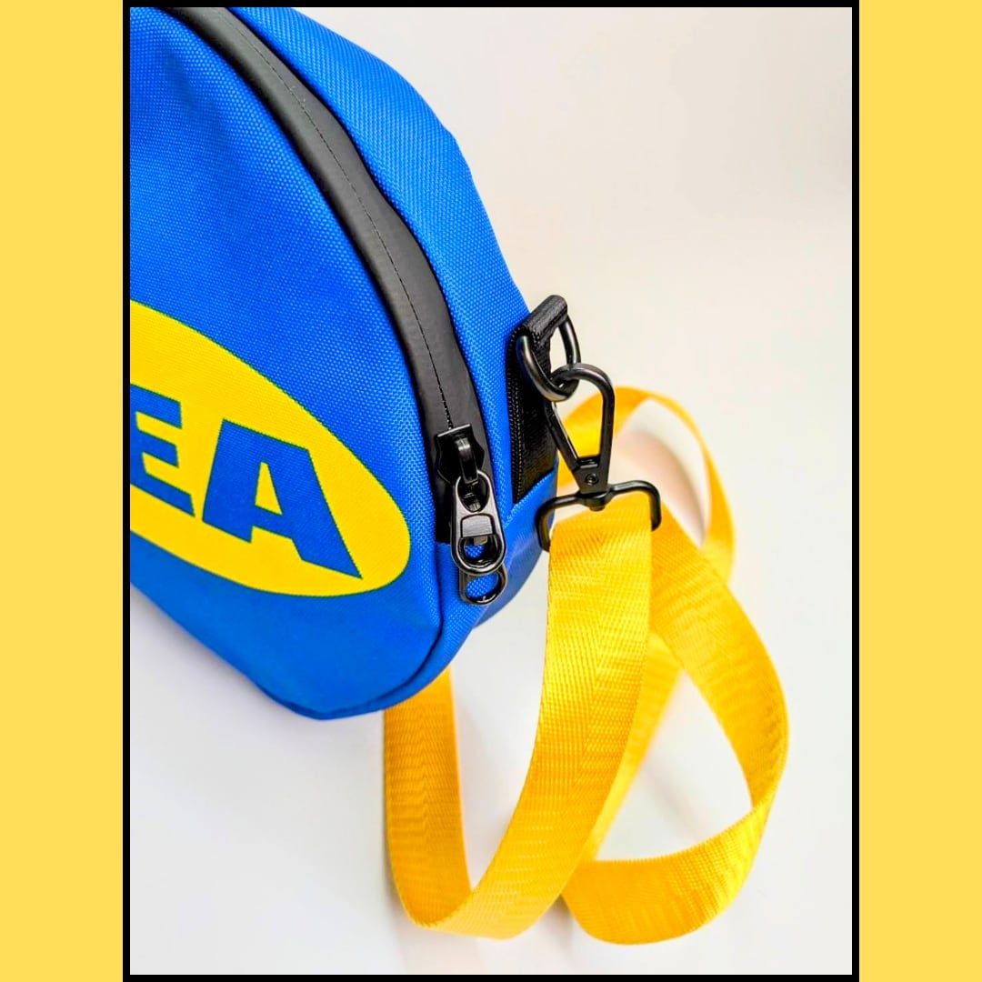 ♧【 IKEA（イケア） ロゴ】丸型ショルダーバッグ〚アメリカン雑貨 アメトイ〛