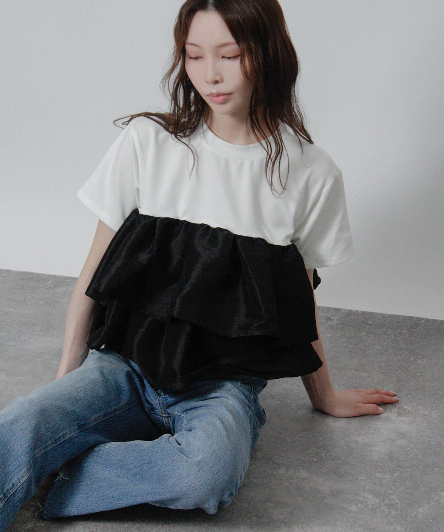 ナイロンドッキングフリルT