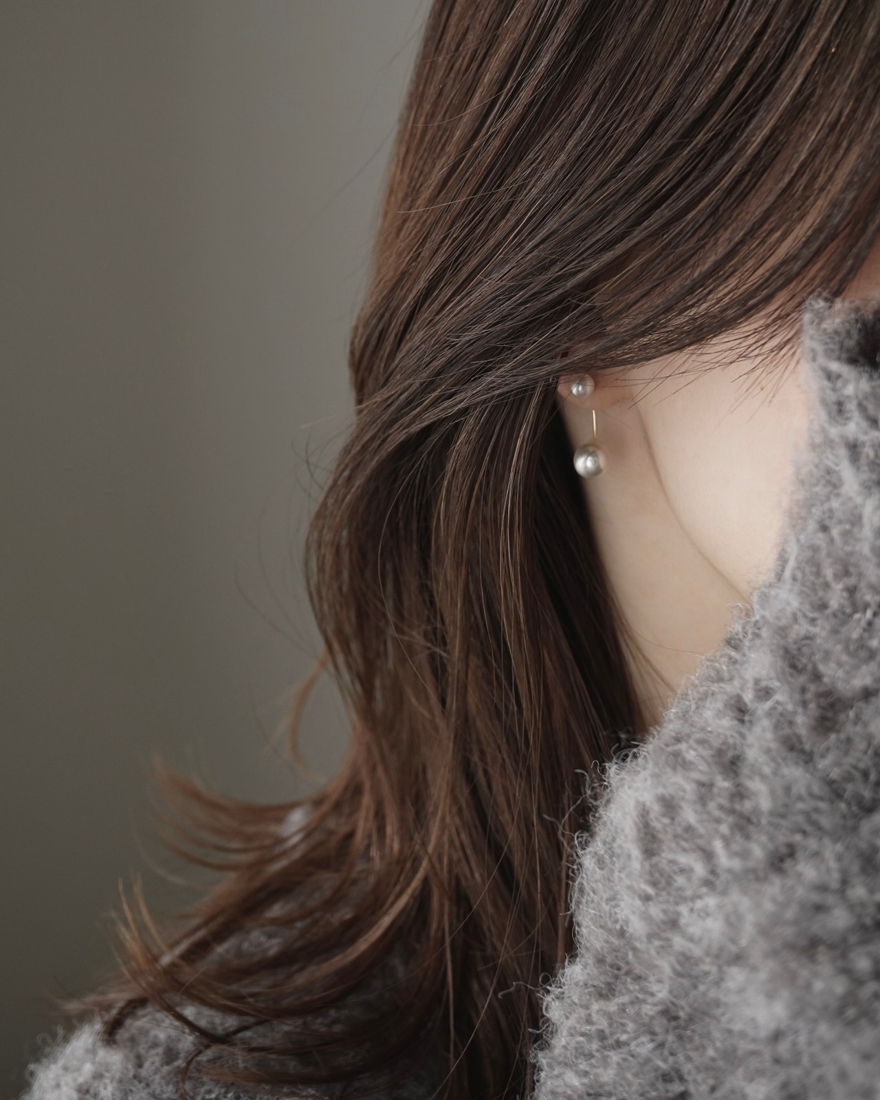 ダブルパールピアス-Short／K14GF