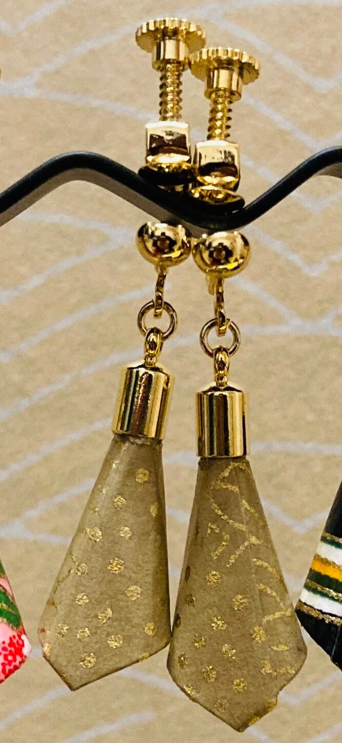 036＊クリア 黄緑ゴールド レトロ チェーン ピアス イヤリング 036＊クリア 黄緑ゴールド レトロ チェーン ピアス イヤリング 036