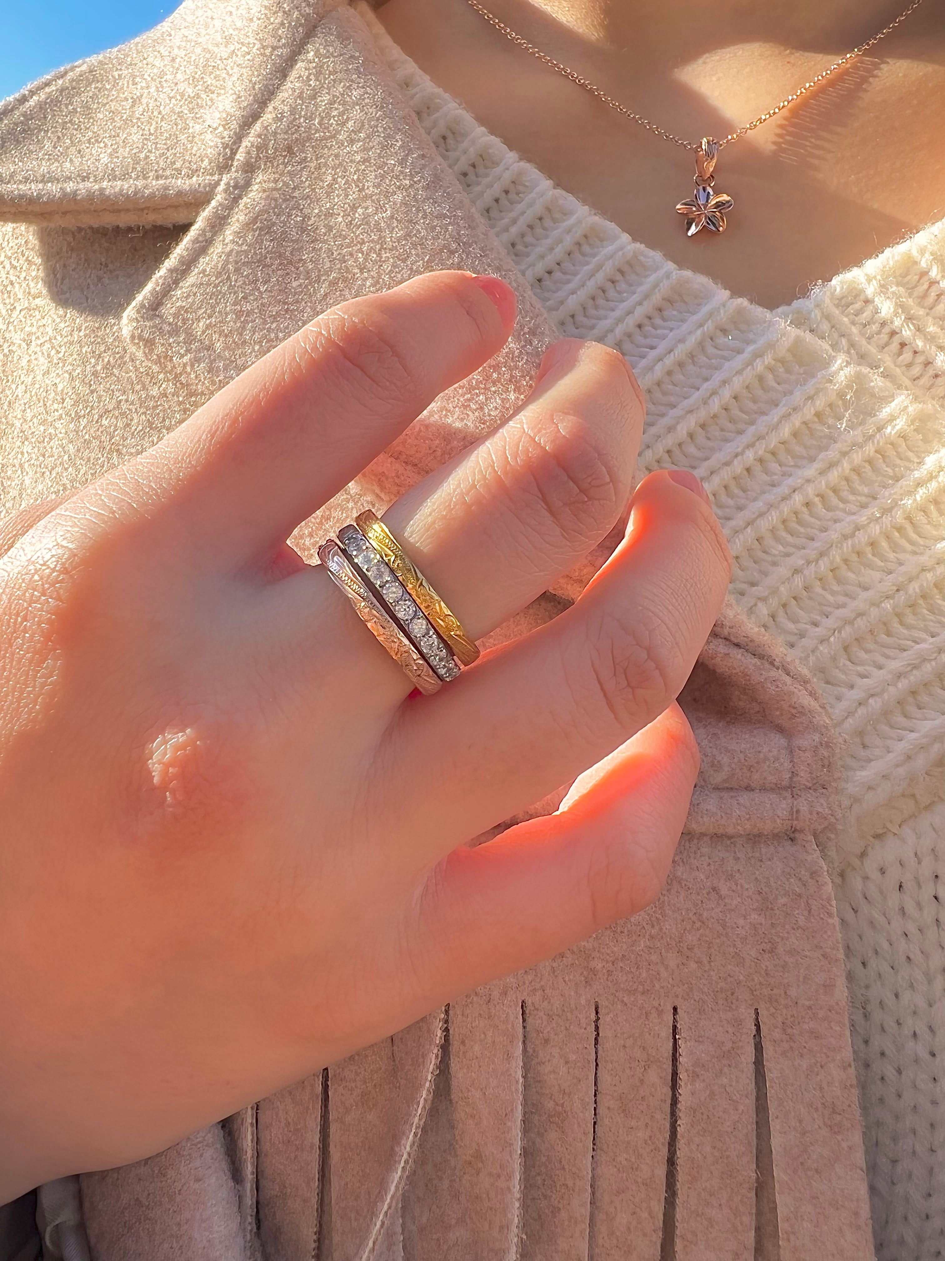 ハワイアン・ハーフエタニティリング | Lana Jewelry
