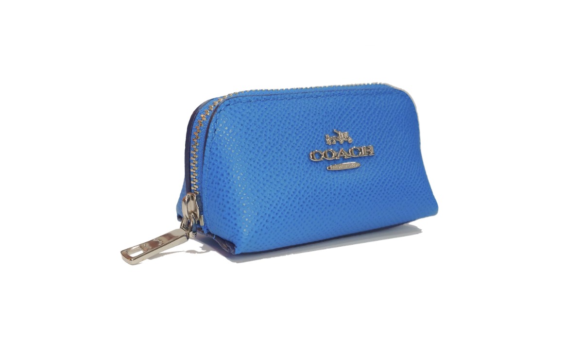 COACH コーチ レザー 三角 ミニ ポーチ コインケース 小銭入れ コスメ