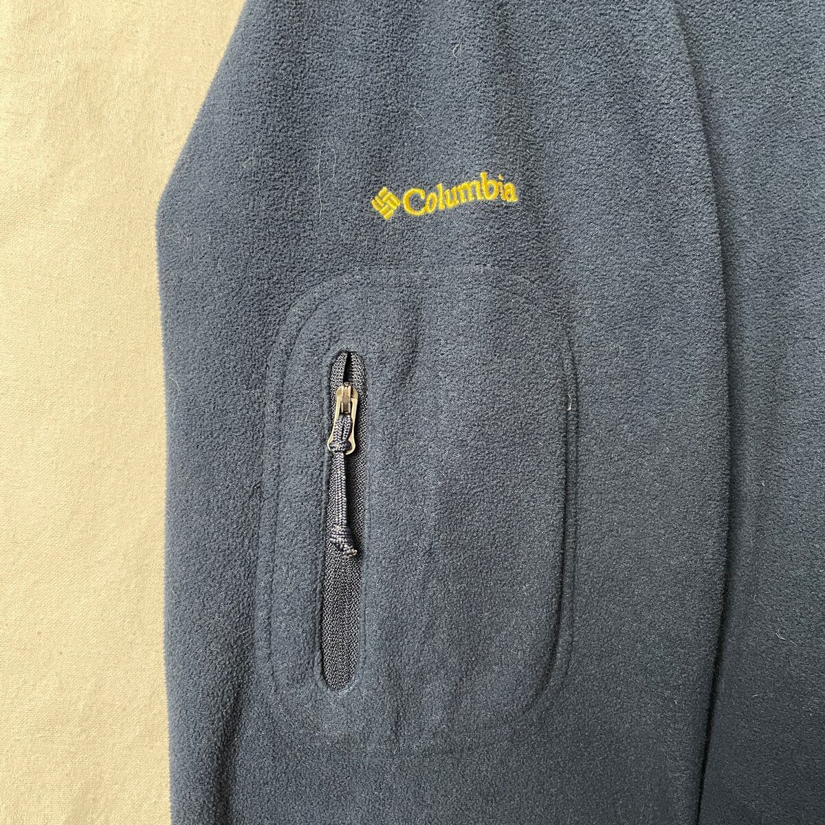 00s Columbia カレッジロゴ フリース ミシガン大学 紺 ネイビー 古着 ...