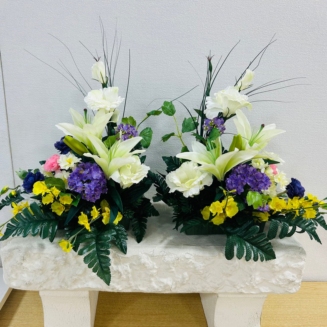 【レンタル】初盆セット 盆提灯 祭壇 法要 新盆セット お盆 ◇造花アクアベース(1対)