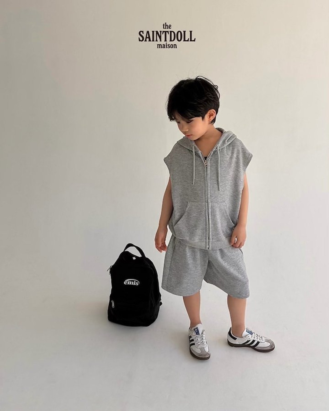 [SAINTDOLL] Patch Hood Zip-up Top / [세인트돌] 패치후드집업