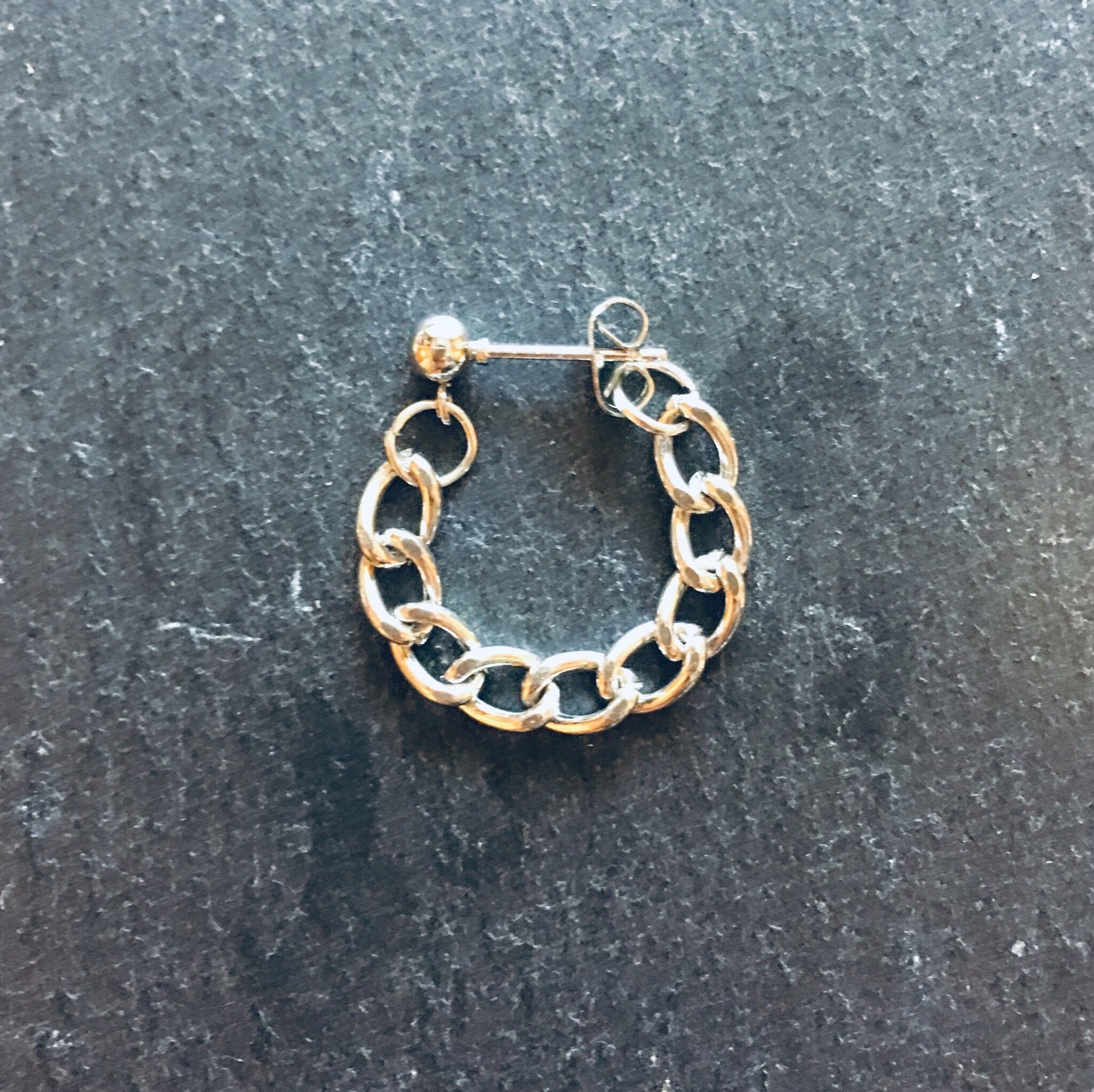 1pc スタッドピアス チェーン パンク ロック ゴシック 