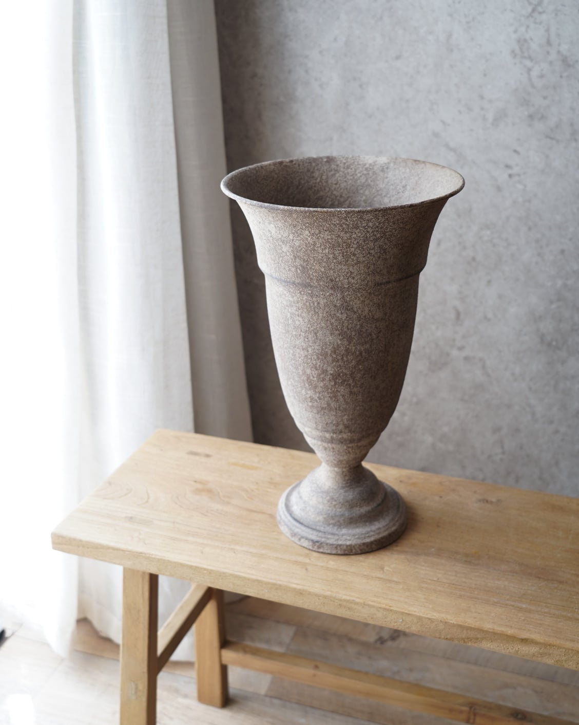 ブリキ植木鉢】アンティークハンドルカップ φ25cm(34cm) | アトリエ