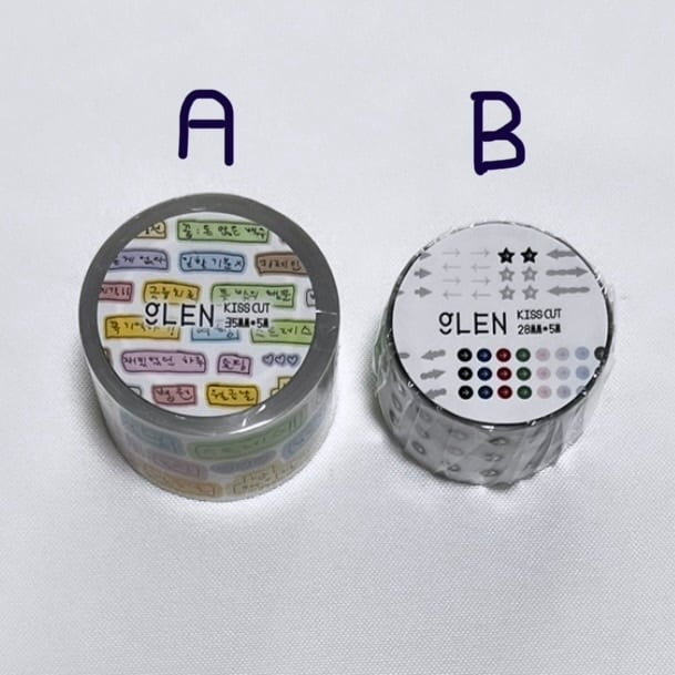韓国作家 ber ddi キスカットテープ(3柄から選んでいただけます) 送料