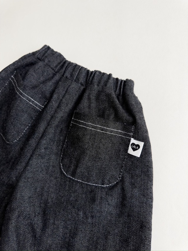 《即納》送料無料【lalaland】roll-up stitch denim