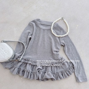 秋着回しフリルデザインＴシャツ