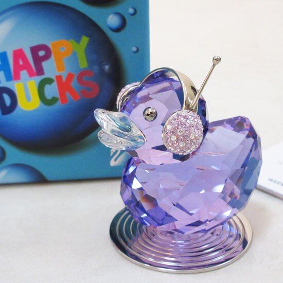 スワロフスキー　ハッピーダック　ブルー スワロフスキー 「ハッピーダック ダックジェイ」（Happy Duck Duck J