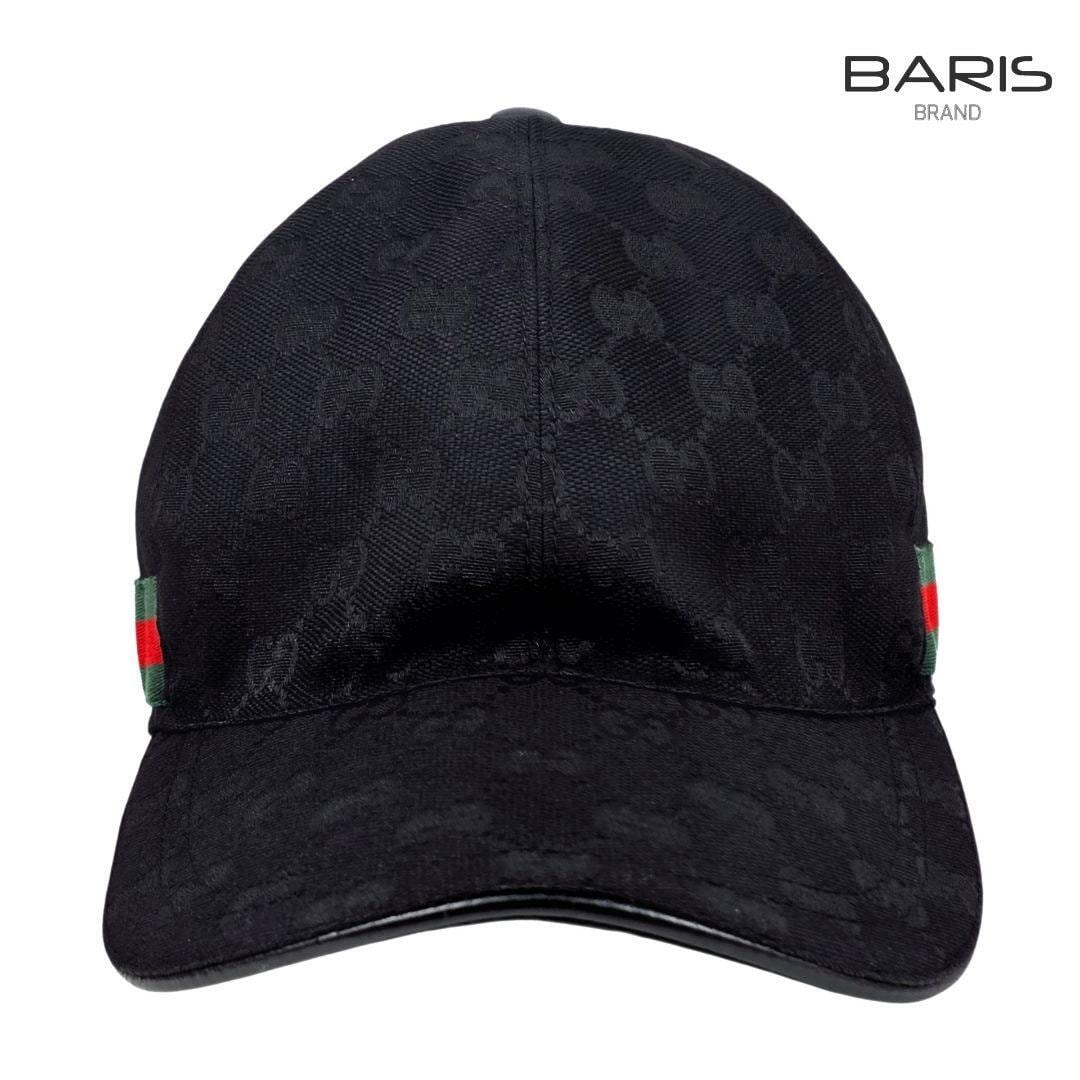 美品 グッチ GUCCI ウェブ ストライプ GGキャンバス ベースボール