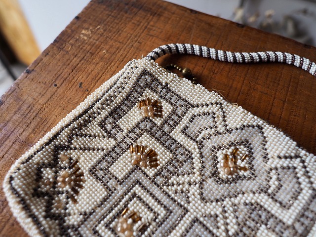 CZECH SLOVAKIA 1920's~1930's antique beads purse