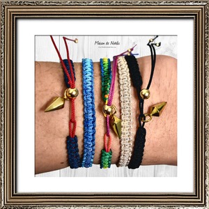 【メール便送料無料/ギフト包装無料】Gold Crystal Bracelet 5colors【品番 17S2007】