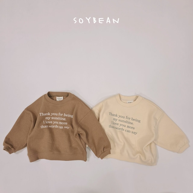 【取寄】soybean|slogan sweatshirt|スローガンスウェット|XS-JM|kids&jr|26 spring