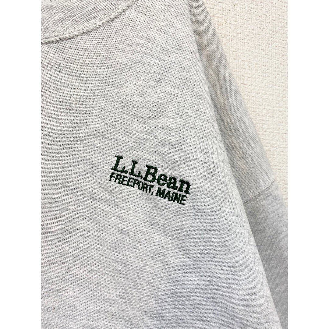 80s〜90s made in usa L.L.Bean × Russell Athletic gray embroidered