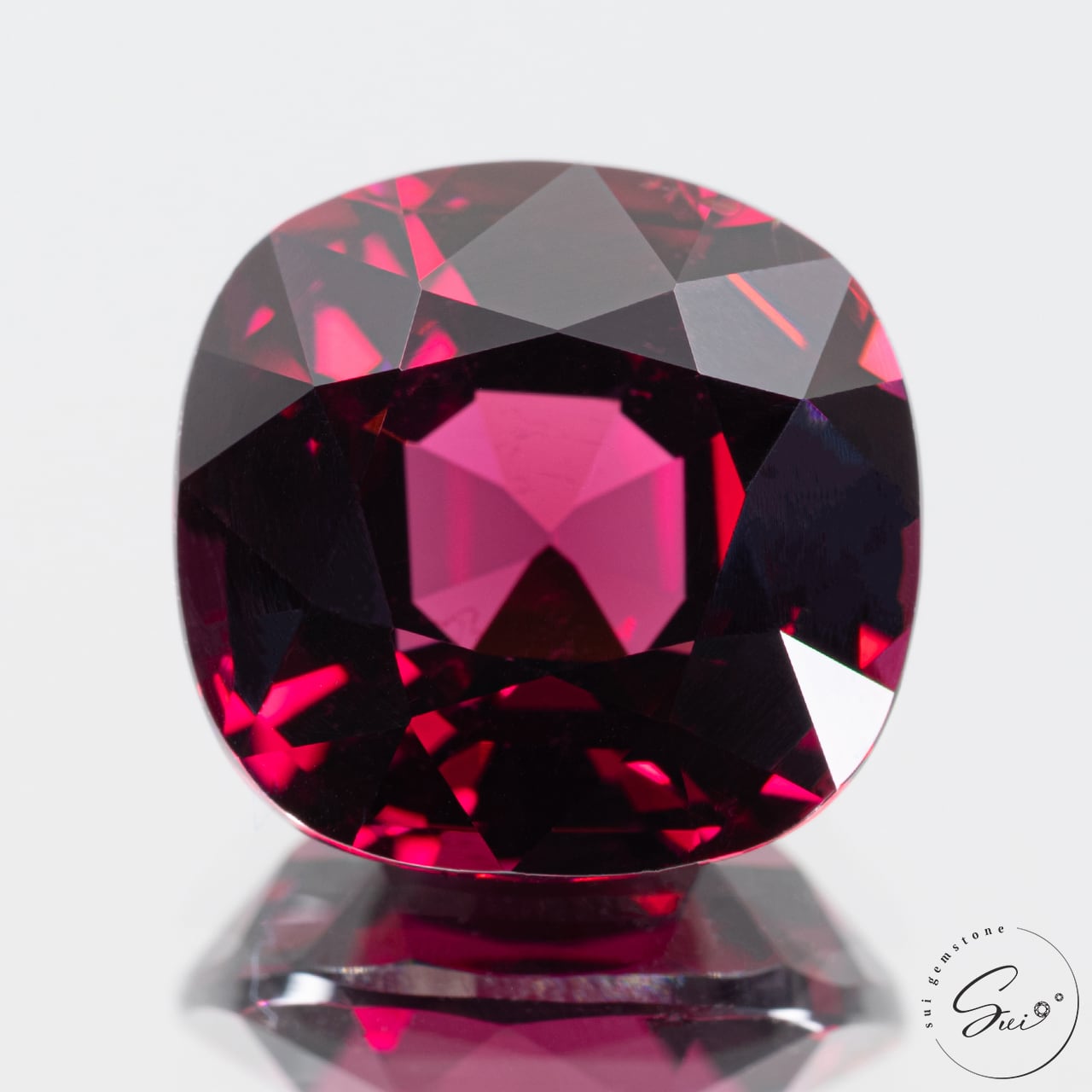 天然 ロードライトガーネット・パープリッシュレッド 4.02ct GLC簡易