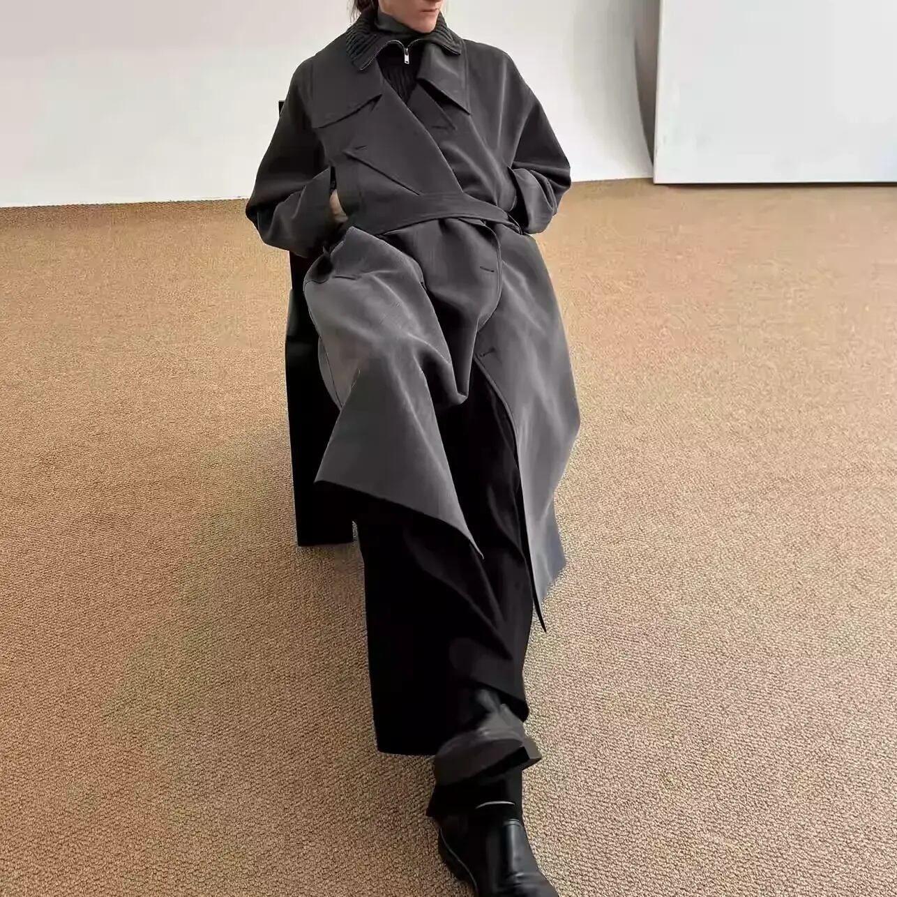 ウエストベルトロングコート 1color MOJ0098