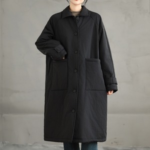 レディース コート アウター 中綿コート 上着 羽織 前開き ステンカラーコート ロング 長袖 襟付き ワイド スマート フェミニン ポケット ボタン 厚手 中綿 大人可愛い きれいめ シンプル カジュアル 上品 おしゃれ こなれ感 ラフ ガーリー 主役級 ベーシック アクティブ 無地 チェック 秋 冬 ママ 20代 30代 40代 通勤 通学 デート お出かけ 旅行 女子会 休日 ショッピング ライブ カフェ 暖かい 体型カバー 普段使い 着回し 定番 L XL 2XL ブラック ブラウン カーキ