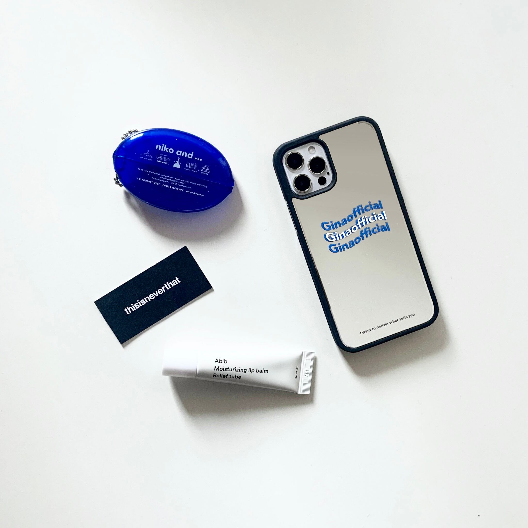 美品✨TOGA PULLA スマホケース⭕️箱、粘着テープ付き GINA MIRROR CASE BLUE WAVE | Gina Remitente