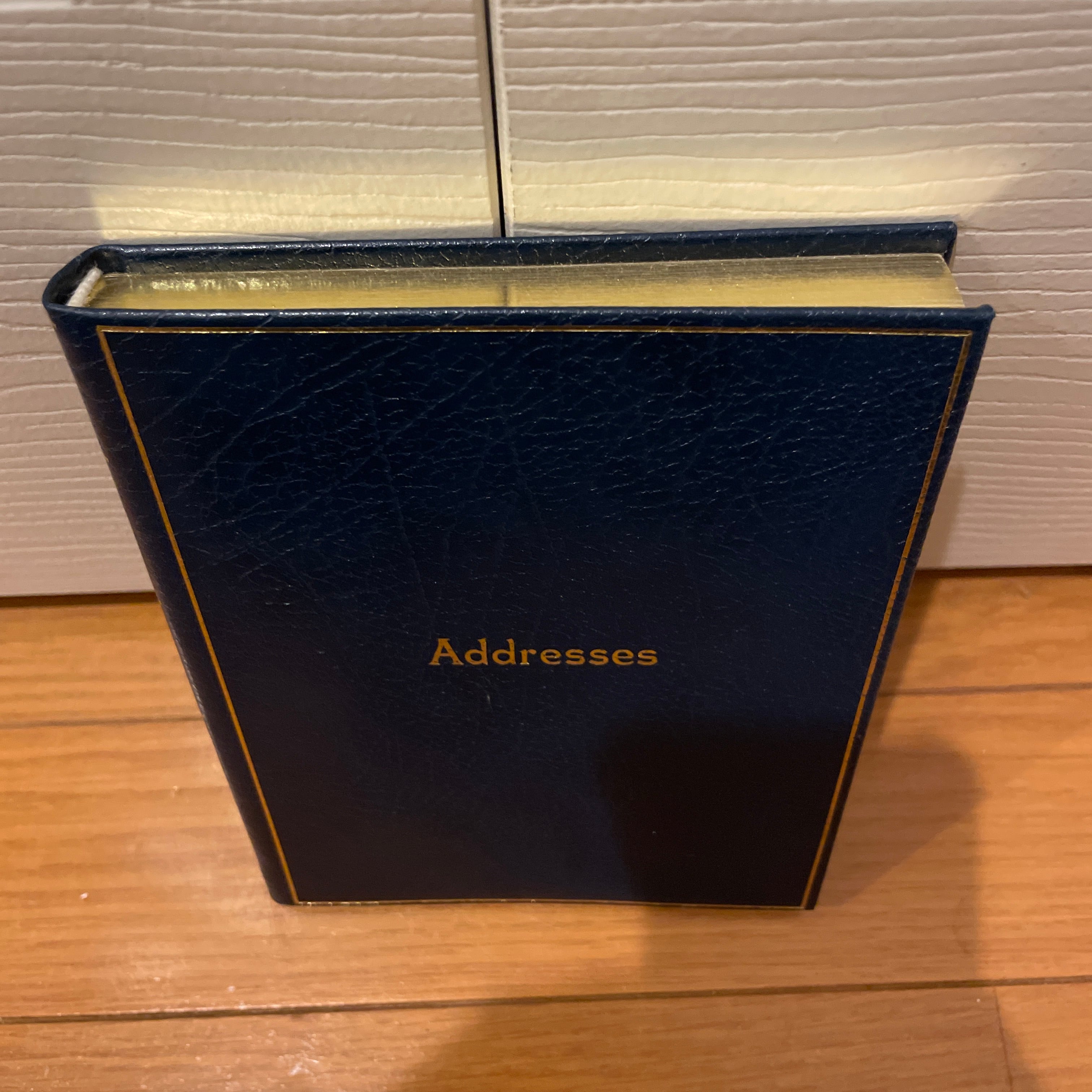 Smythson London Addresses アドレス帳 ネイビー 本革 | Honey Antique